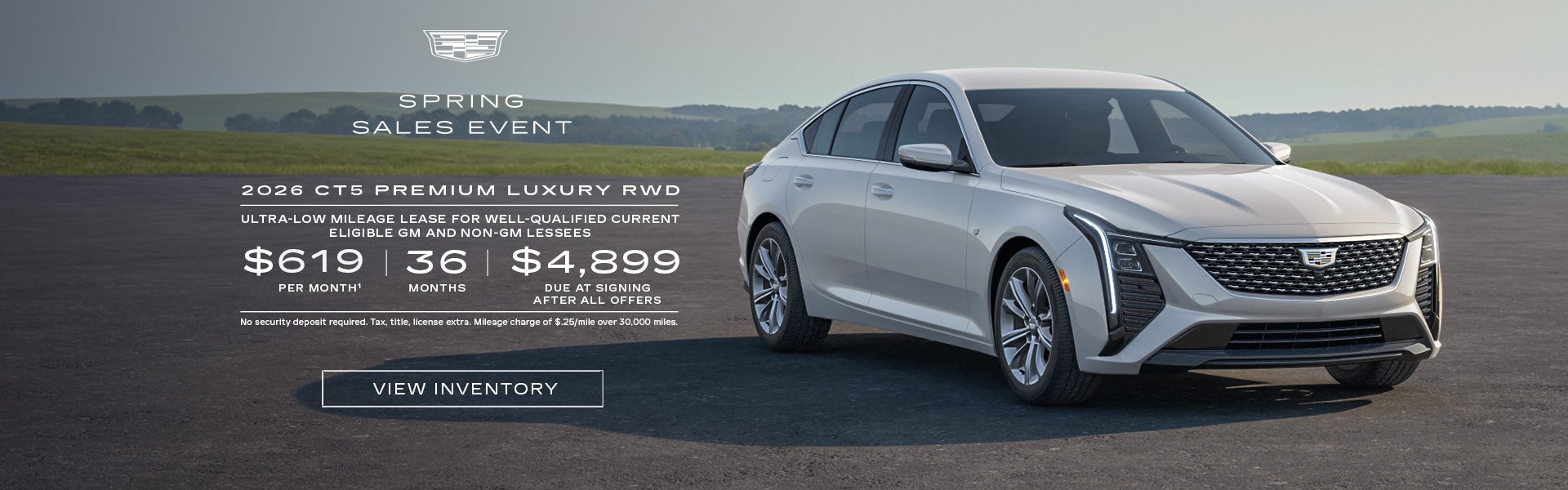 2026 CT5 PREMIUM LUXURY. Ultra low mileage lease for well qualified current eligible GM and non-G...